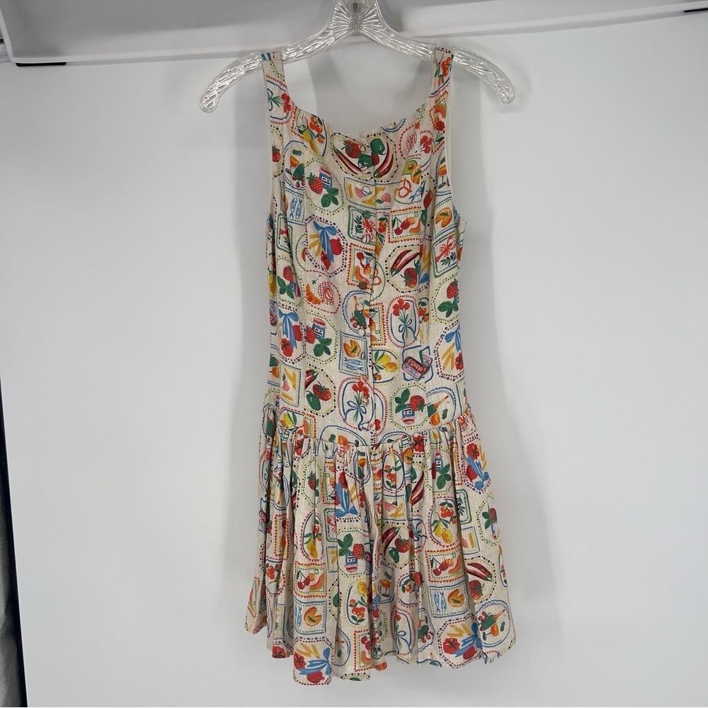 En Saison Nayeli Sleeveless Button Down Linen Blend Low Back Mini Dress Small - Picture 3 of 12